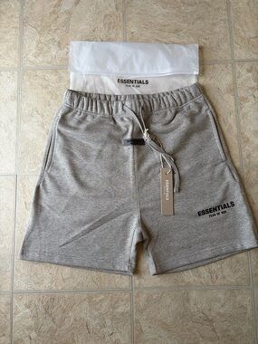 ESSENTIALS Heather Gray Athletic Sweat Shorts